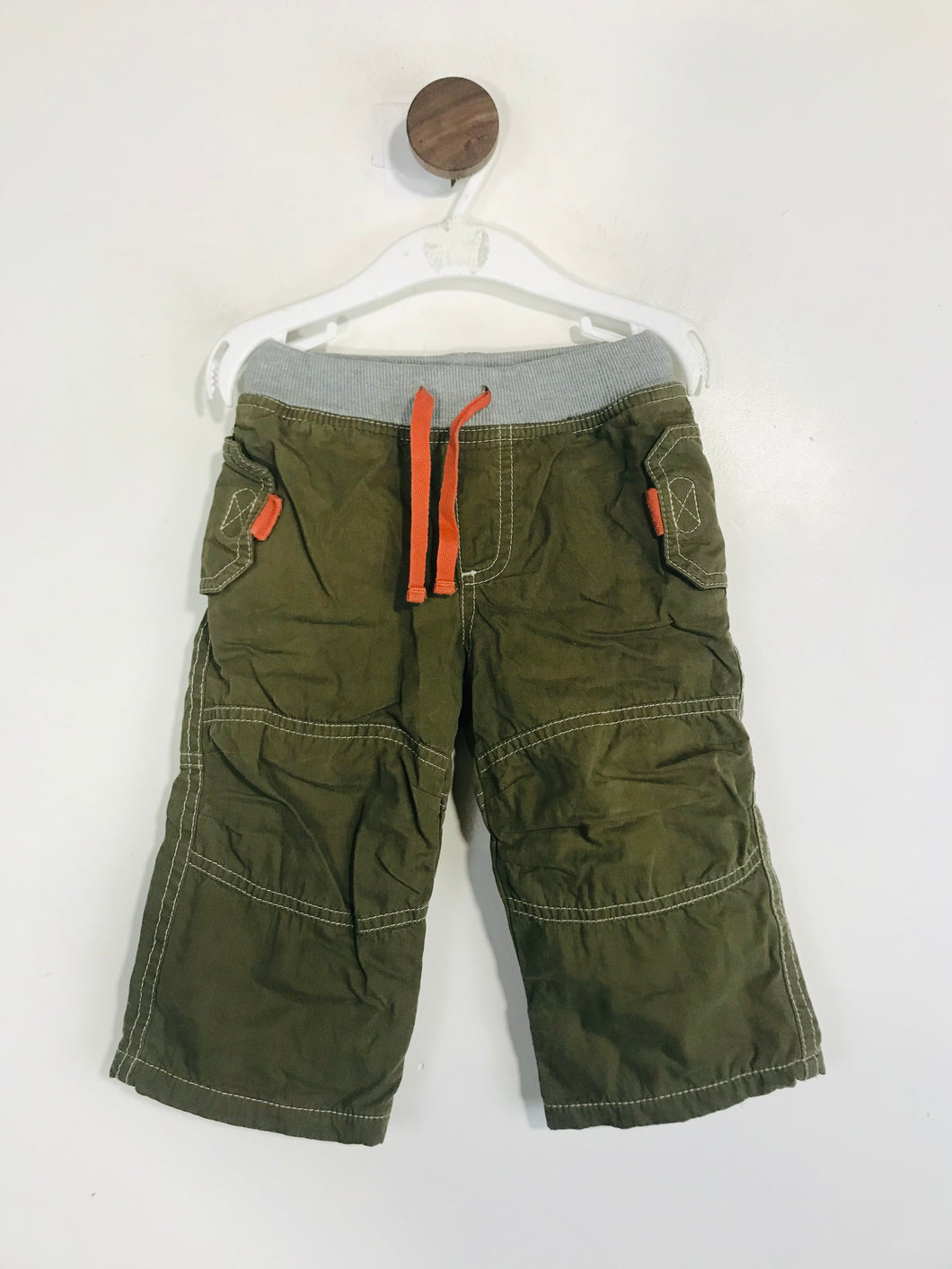 Boden Kid's Cargo Casual Trousers | 12-18 Months | Green