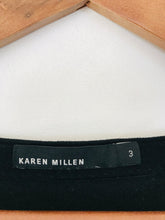 Load image into Gallery viewer, Karen Millen Women&#39;s Striped Bodycon Knit Dress | UK12 3 | Black
