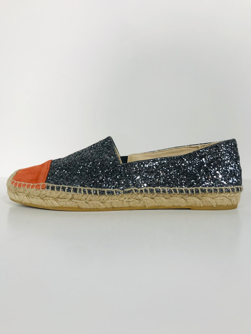 Boden Women's Glittery Espadrilles Shoes | UK5 | Grey