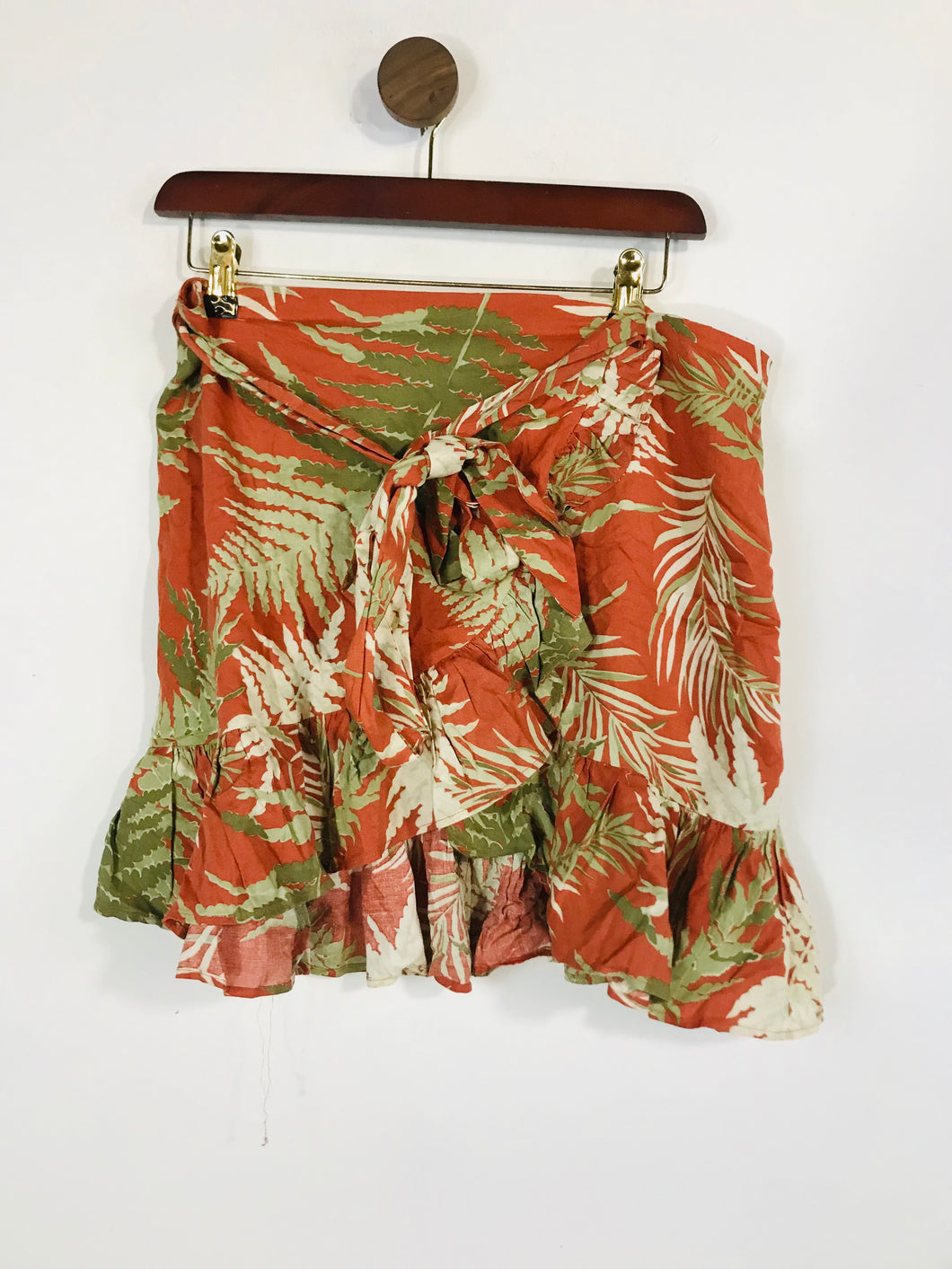 Zara Women's Floral Wrap Skirt | OS | Orange
