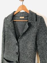 Load image into Gallery viewer, Cocogio Women&#39;s Striped Smart Blazer Jacket | UK10 | Black
