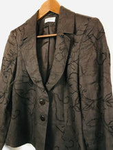 Load image into Gallery viewer, Kaliko Women&#39;s Linen Blazer Jacket | UK8 | Brown
