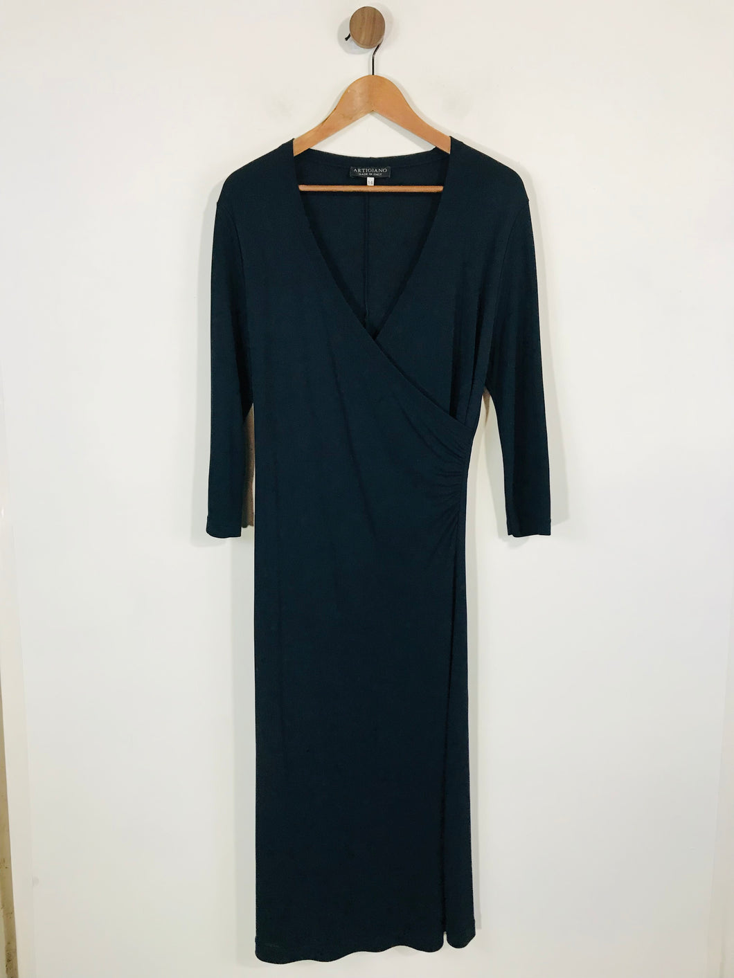Artigiano Women's Ruched A-Line Dress | UK14 | Blue
