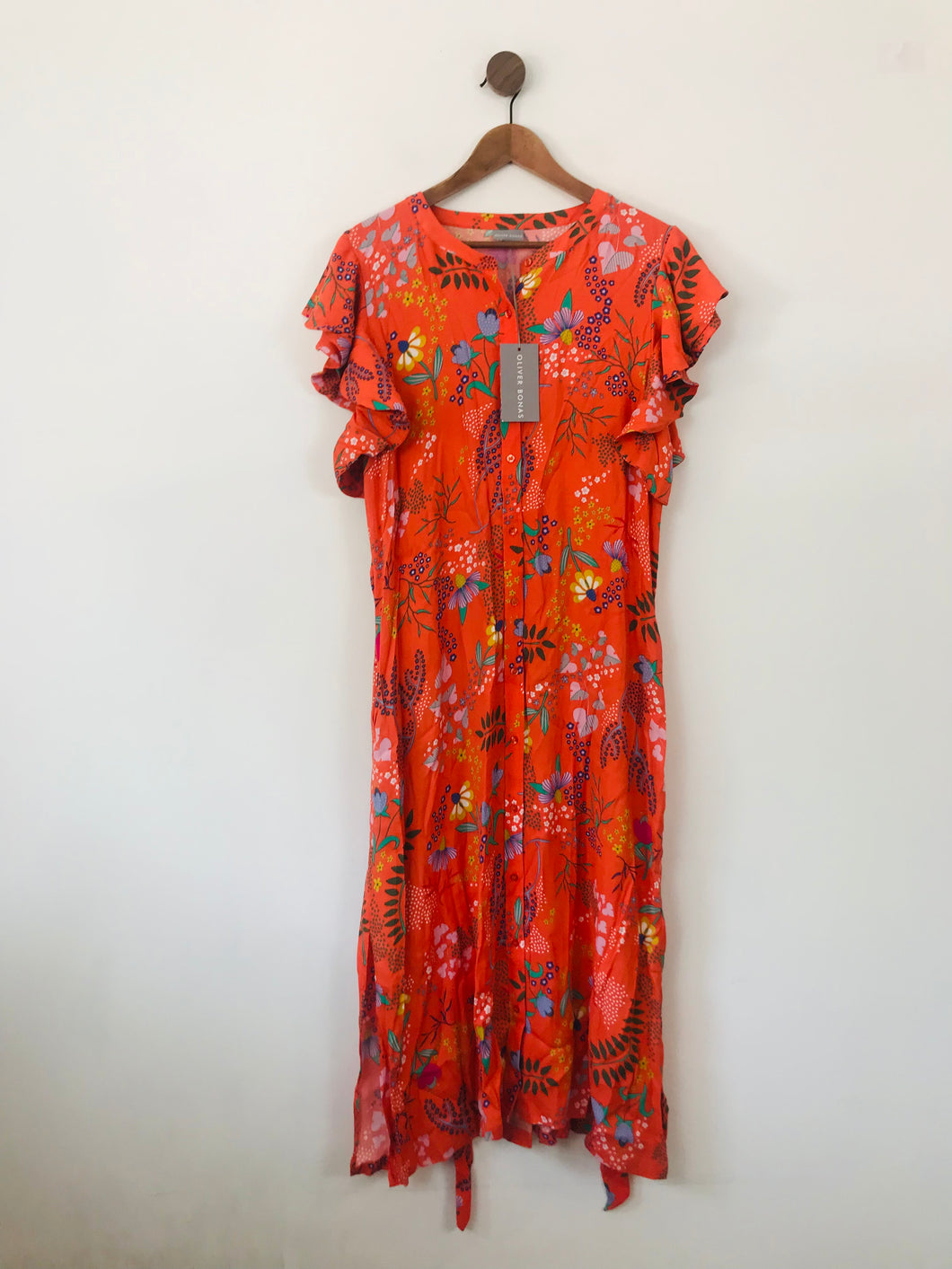 Oliver Bonas Women's Floral Maxi Dress NWT | UK18 | Orange