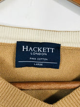 Load image into Gallery viewer, Hackett Men&#39;s Cotton V-Neck Jumper | L | Brown
