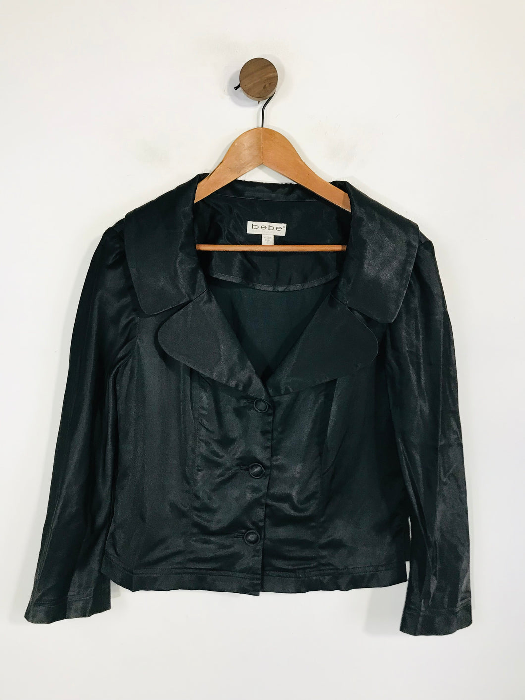 bebe Women's Crop Vintage Blazer Jacket | UK8 | Black