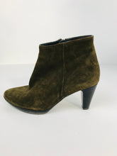 Load image into Gallery viewer, Hogl Women&#39;s Suede Heeled Booties Boots | UK5 | Green
