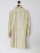 Load image into Gallery viewer, Sportmax Max Mara Women&#39;s Vintage Pleated Long Sleeve Shirt Dress | UK8 | Beige
