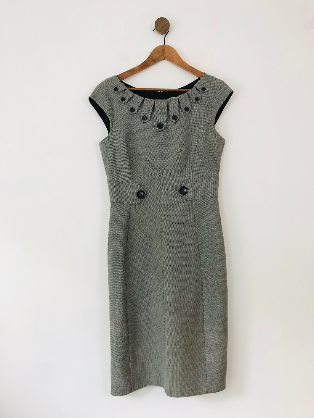 Karen Millen Women's Wool Blend Sheath Dress | UK12 | Grey