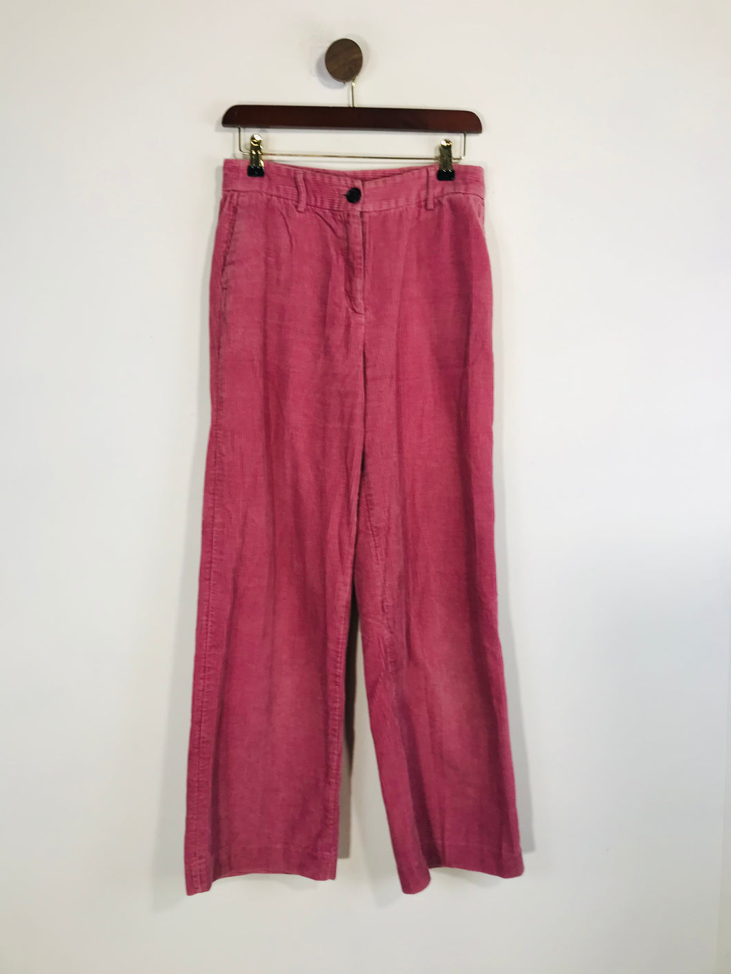 Monki Women's Wide Leg Corduroy Trousers | EU36 UK8 | Pink