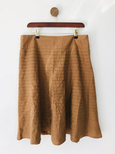 Load image into Gallery viewer, Coast Women&#39;s Pin-Tuck Midi A-Line Skirt | UK16 | Brown
