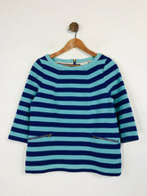Load image into Gallery viewer, Boden Women&#39;s Striped Ribbed Blouse | UK12 | Blue
