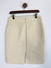 Load image into Gallery viewer, Ann Taylor Women&#39;s Cotton Polka Dot Pencil Skirt | US4 UK8 | Beige
