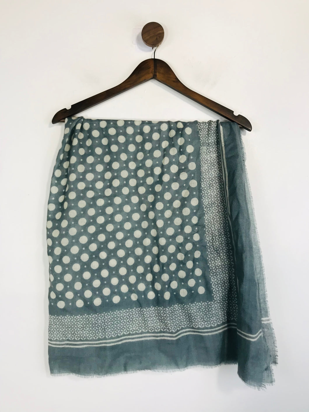 Inoui Women's Silk Polka Dot Scarf | OS | Blue