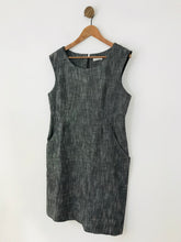 Load image into Gallery viewer, Whistles Women&#39;s Tweed Woven Shift Pinafore Dress | UK14 | Grey

