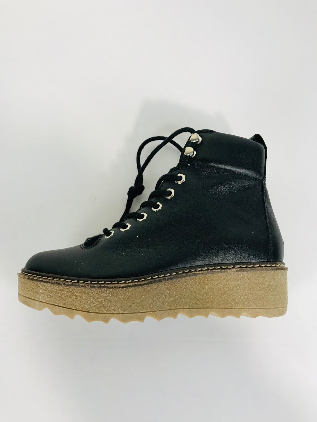 Shoe the Bear Women's Leather Platform Boots | EU37 UK4 | Black