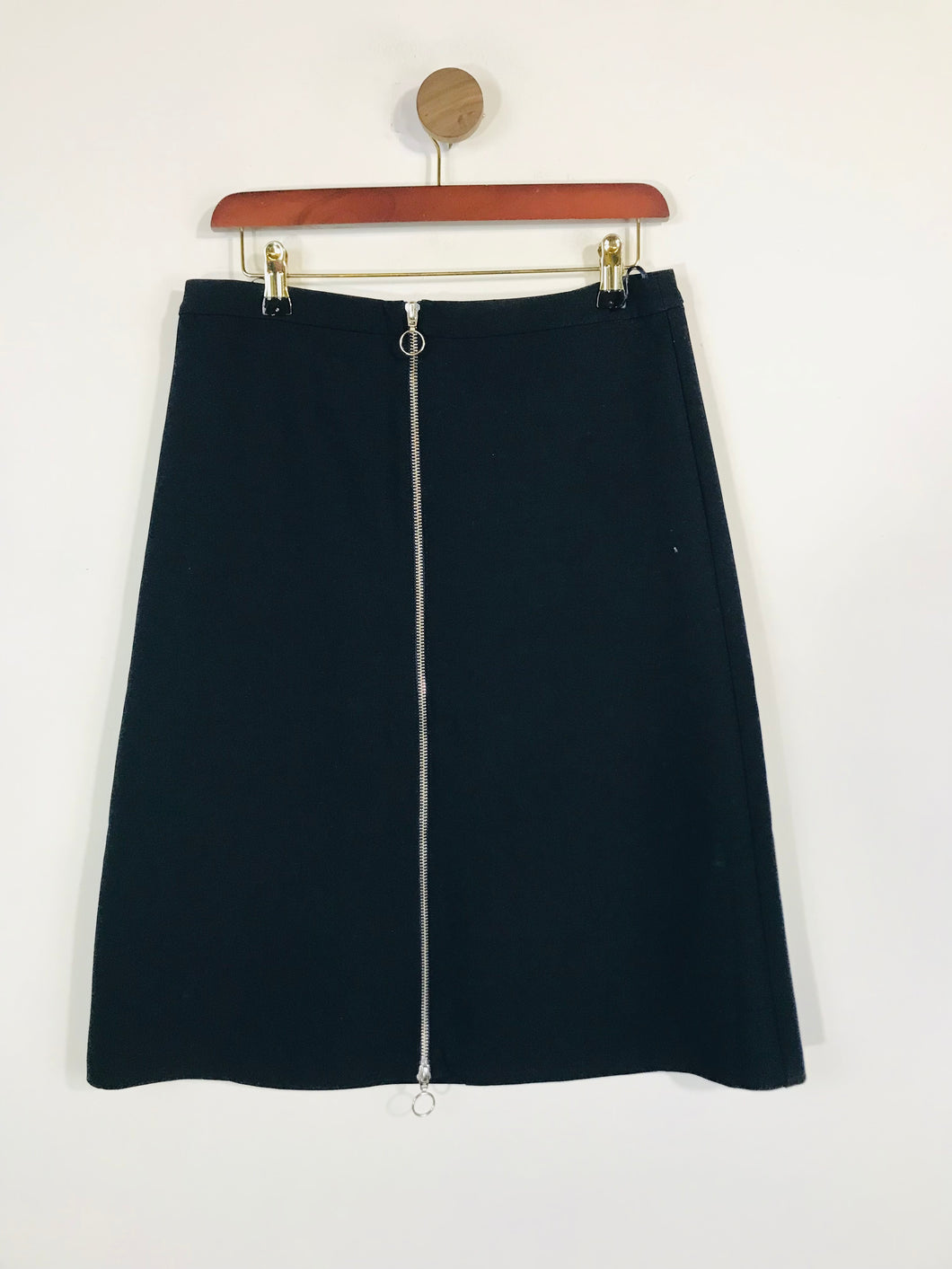 Mango Women's Smart Zip A-Line Skirt | EU38 UK10 | Blue