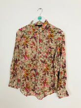 Load image into Gallery viewer, Zara Women’s Floral Cotton Silk Lightweight Shirt | UK14 | Multicolour
