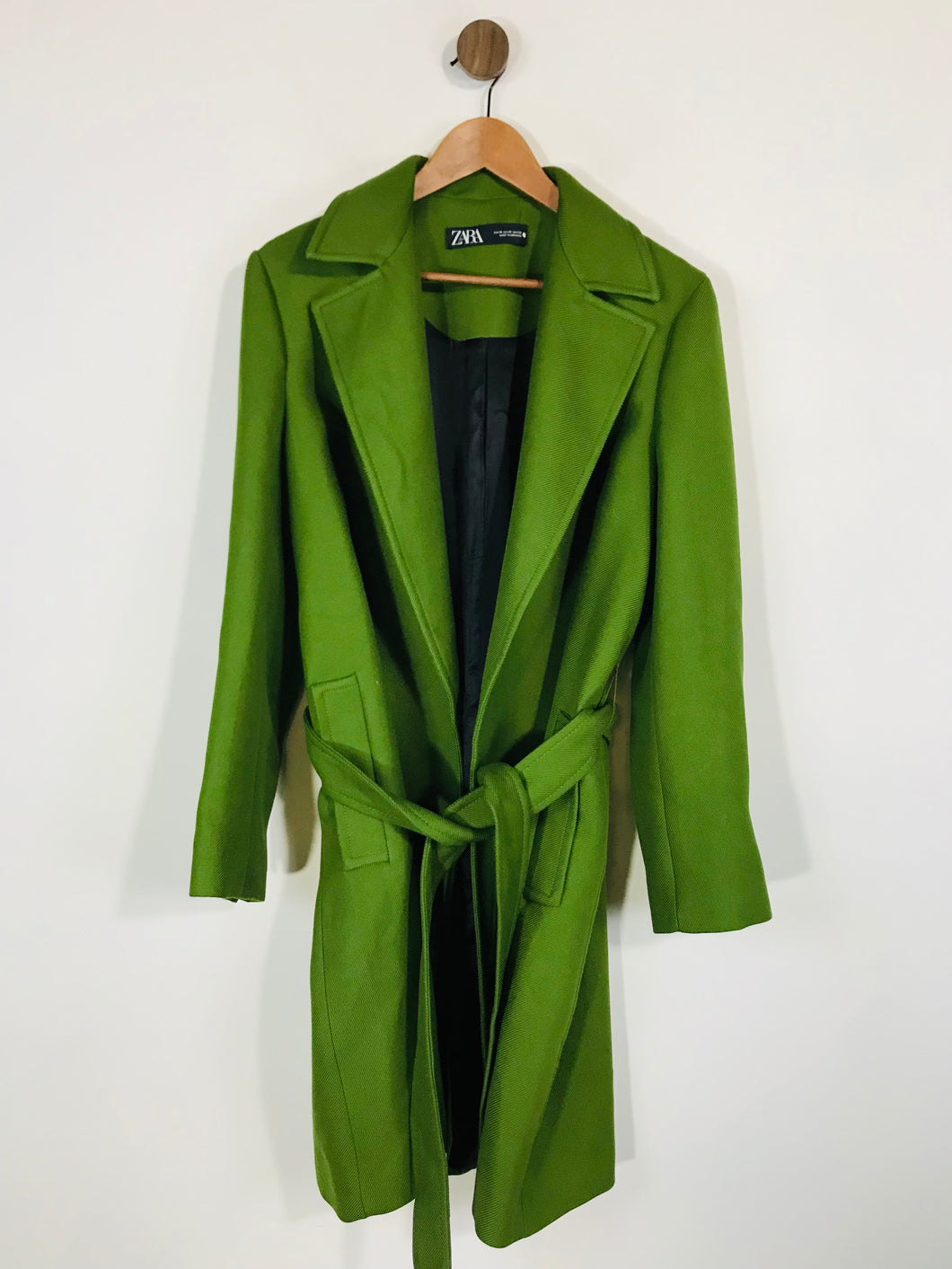 Zara Women's Peacoat Coat | M UK10-12 | Green