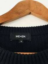 Load image into Gallery viewer, ME+EM Women&#39;s Cotton Button Jumper | UK12 | Blue Navy
