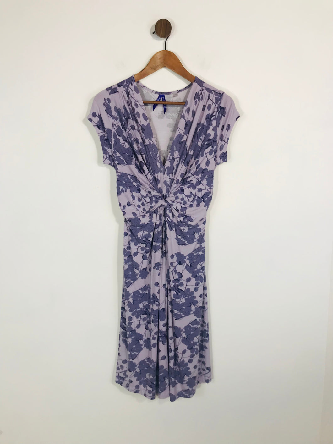 Seraphine Women's Floral Gathered Tie Up A-Line Dress | UK10 | Purple