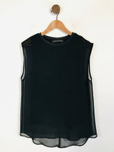 Load image into Gallery viewer, Zara Women&#39;s Sheer Mesh Tank Top | S UK8 | Black
