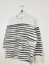 Load image into Gallery viewer, Each Other Womens Stripe Oversized Jumper | UK12 | White and black

