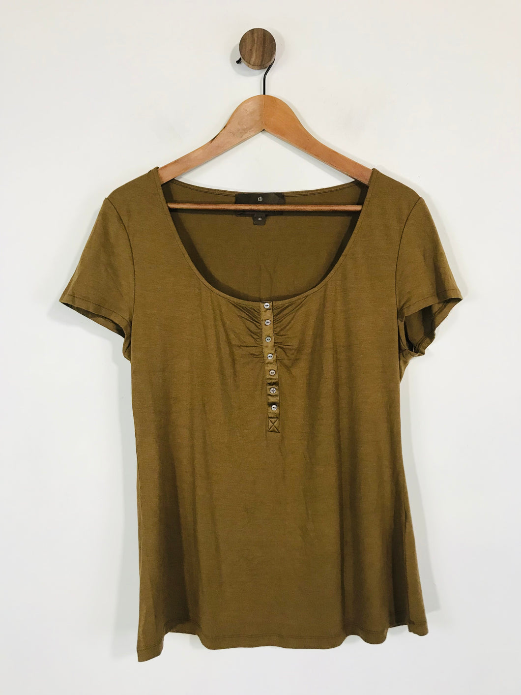 Fenn Wright Manson Women's Ruched T-Shirt | UK16 | Brown