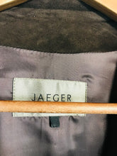 Load image into Gallery viewer, Jaeger Women&#39;s Suede Biker Jacket | UK14 | Brown
