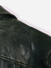 Load image into Gallery viewer, BLK DNM Womens Leather Biker Jacket | L | Dark Green
