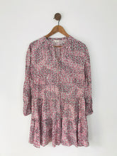 Load image into Gallery viewer, Hush Women’s Polka Dot Long Sleeve Smock Dress | UK10 | Pink
