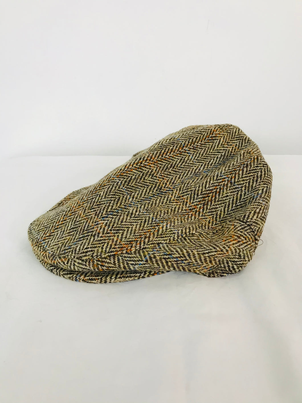 Glen Appin Harris Tweed Wool Flat Cap Hat | XXL | Brown