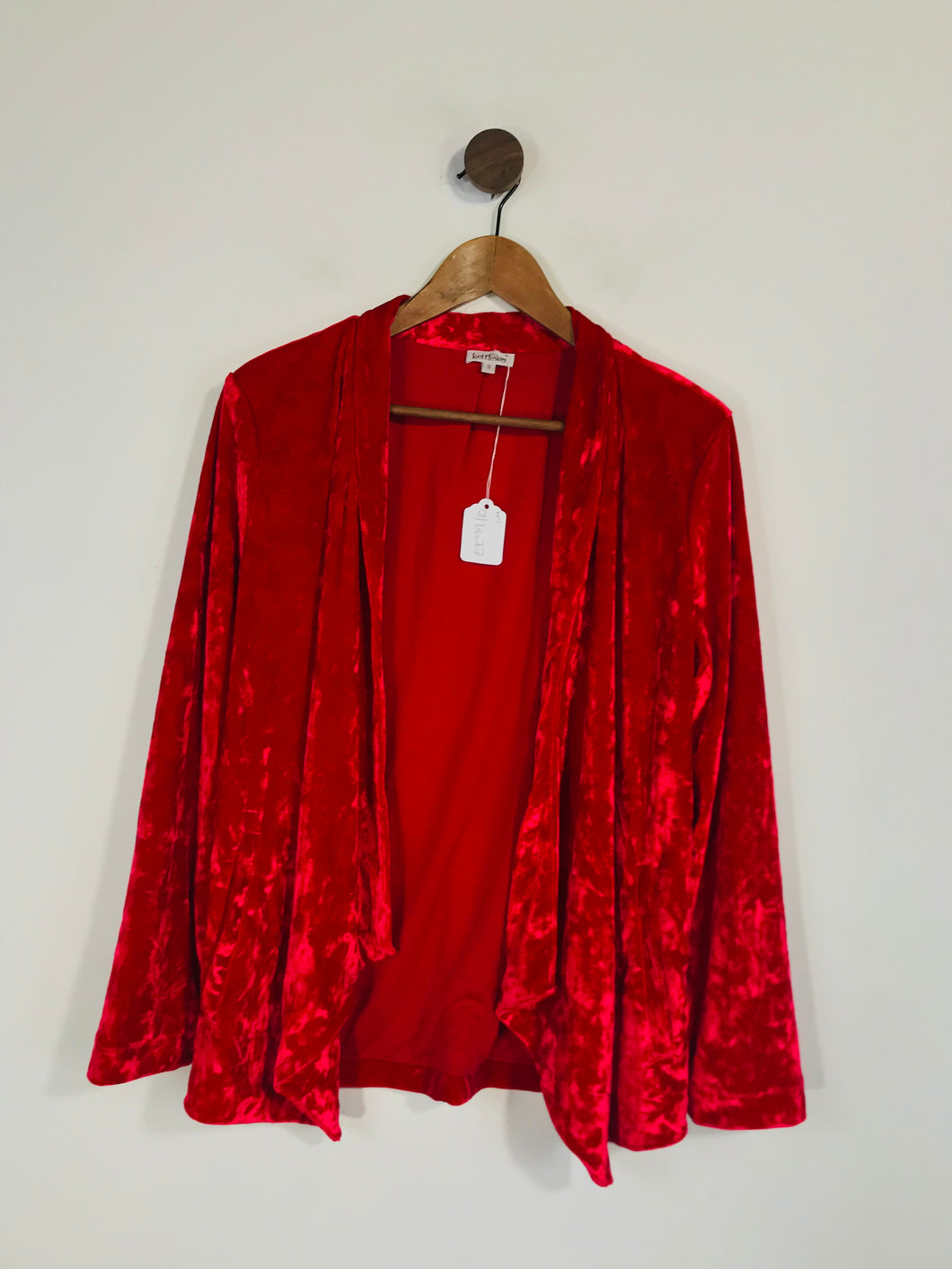 Kettlewell Women's Velvet Cardigan | S UK8 | Red