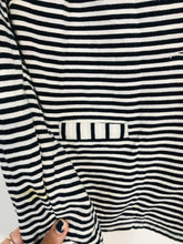 Load image into Gallery viewer, Boden Women&#39;s Striped Jersey Blazer Jacket | UK12 | Blue
