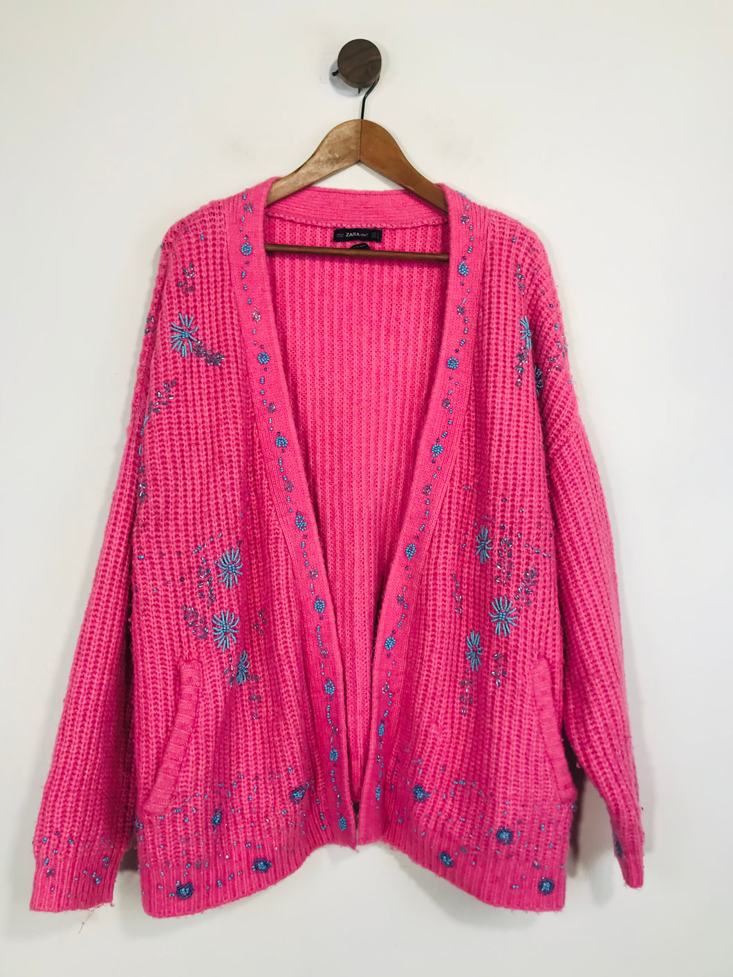 Zara Women's Beaded Cardigan | S UK8 | Pink