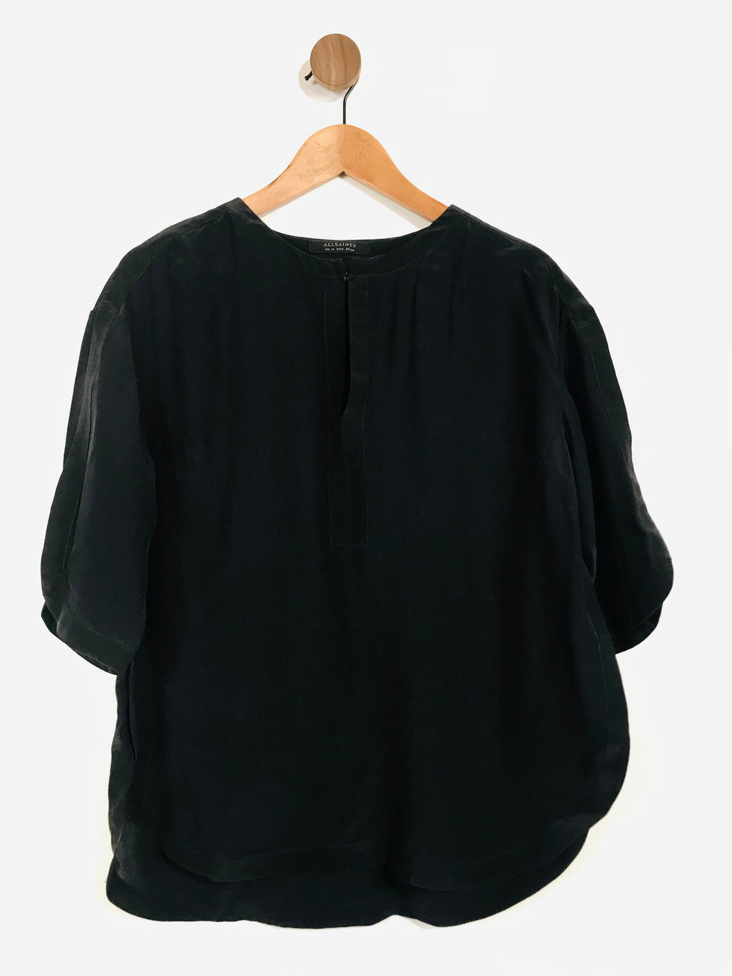 AllSaints Women's Silk Blend Blouse | UK10 | Black