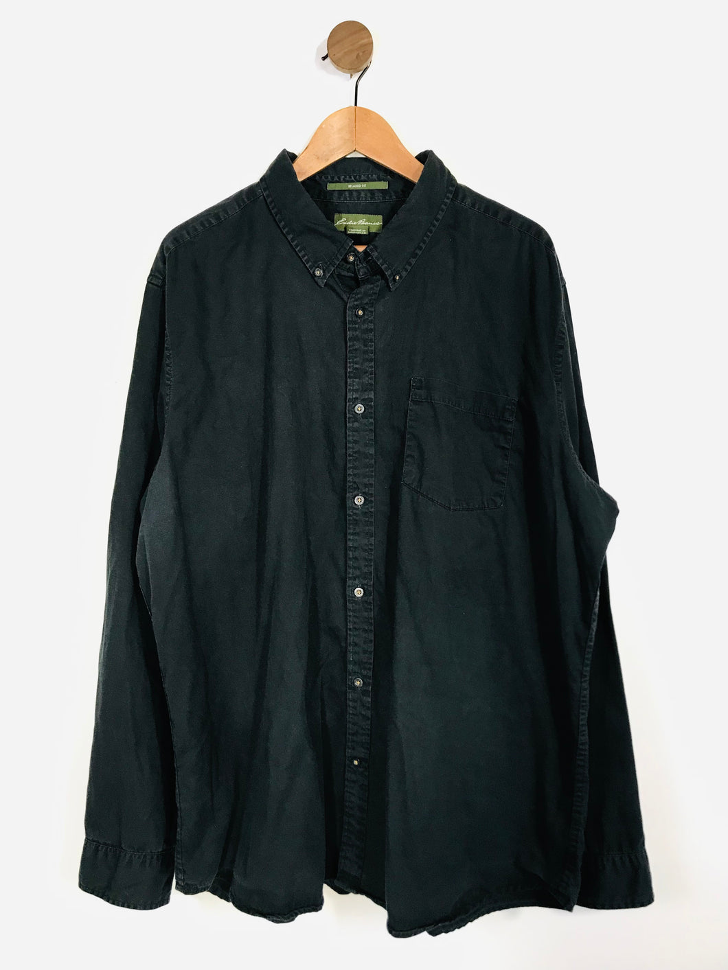 Eddie Bauer Men's Cotton Button-Up Shirt | XL | Black