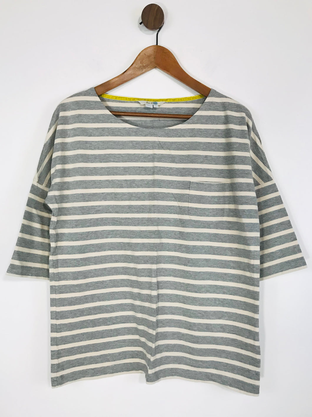 Boden Women's Striped Long Sleeve T-Shirt | UK12 | Grey