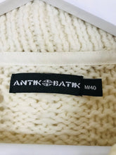 Load image into Gallery viewer, Antik Batik Womens Zip Up Knit Cardigan | UK12 | Cream
