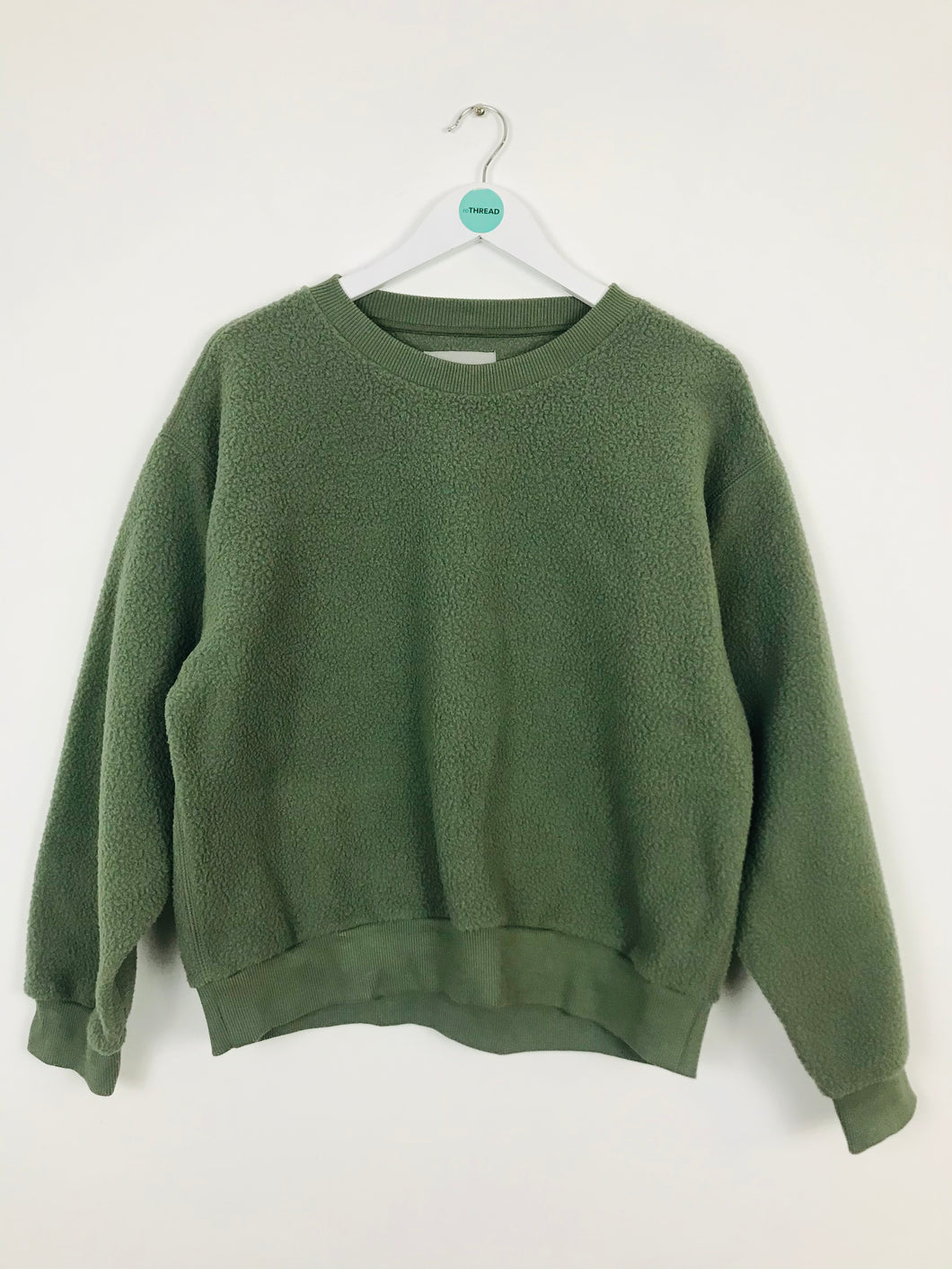Everlane Womens Recycled Fleece Sweatshirt | UK12 | Green
