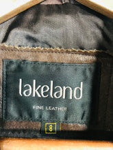 Load image into Gallery viewer, Lakeland Women&#39;s Leather Zip Biker Jacket | UK8 | Brown
