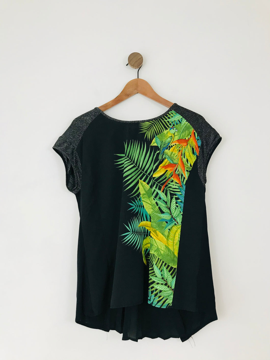 Oasis Women’s Tropical Print T-Shirt | M UK10 | Multicoloured