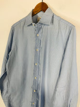 Load image into Gallery viewer, T M Lewin Men&#39;s Striped Button-Up Shirt | 15.5 34.5 | Blue
