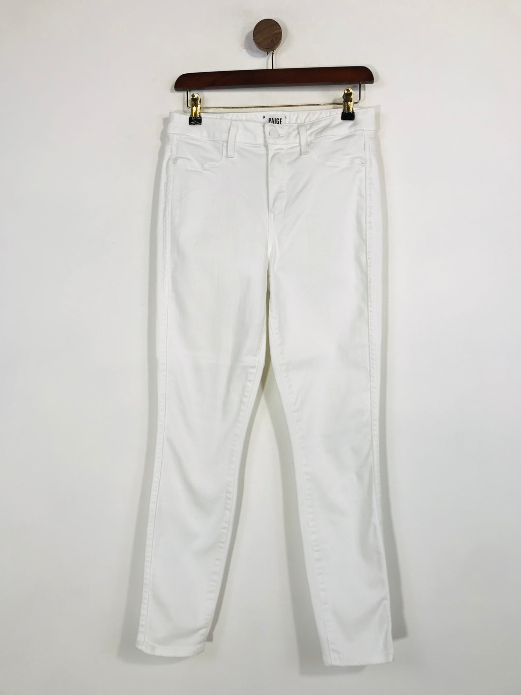 Paige Women's Crop Skinny Jeans | W29 UK10-12 | White