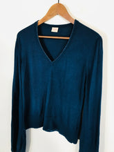 Load image into Gallery viewer, Whistles Women&#39;s Wool V-Neck Jumper | UK12 | Blue
