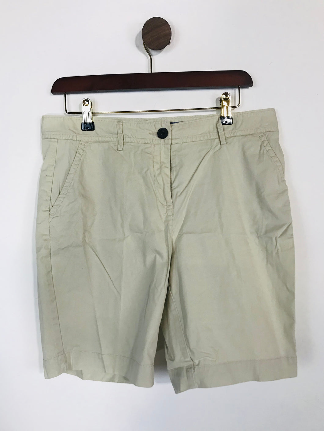 Crew Clothing Women's Cotton Mid-Length Shorts | UK12 | Beige