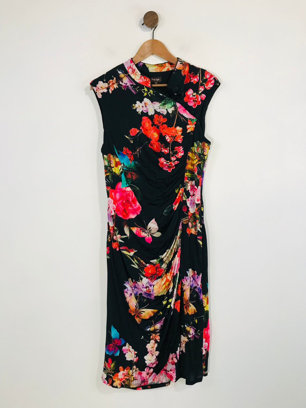 Phase Eight Women's Floral Wrap Dress | UK18 | Black