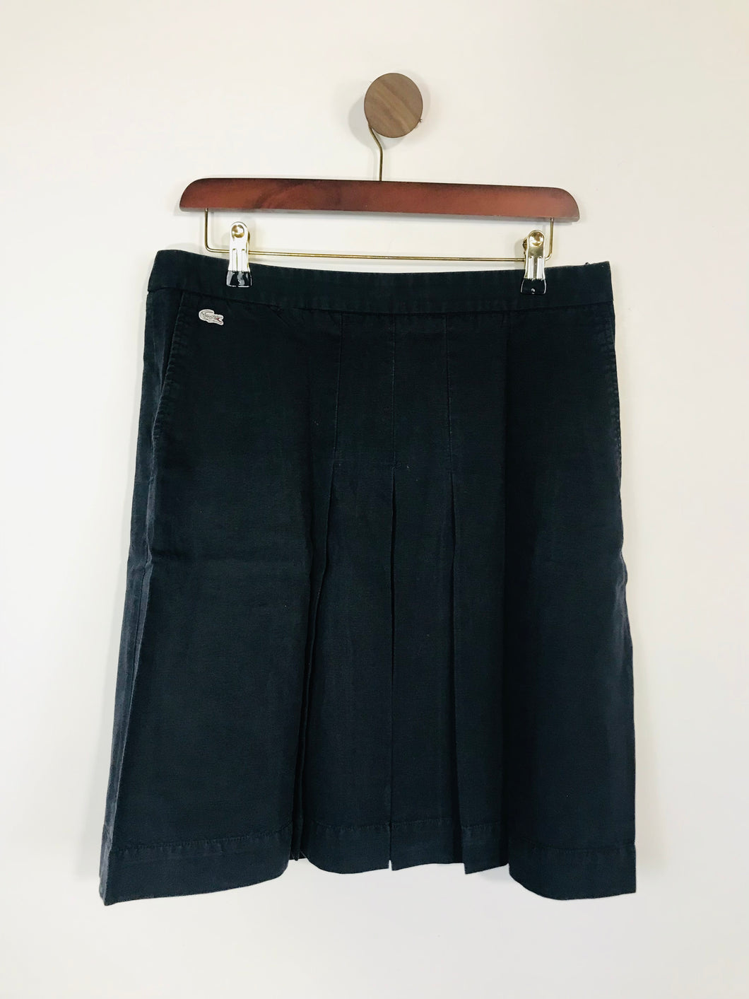 Lacoste Women's Linen Cotton Skirt | EU40 UK12 | Blue