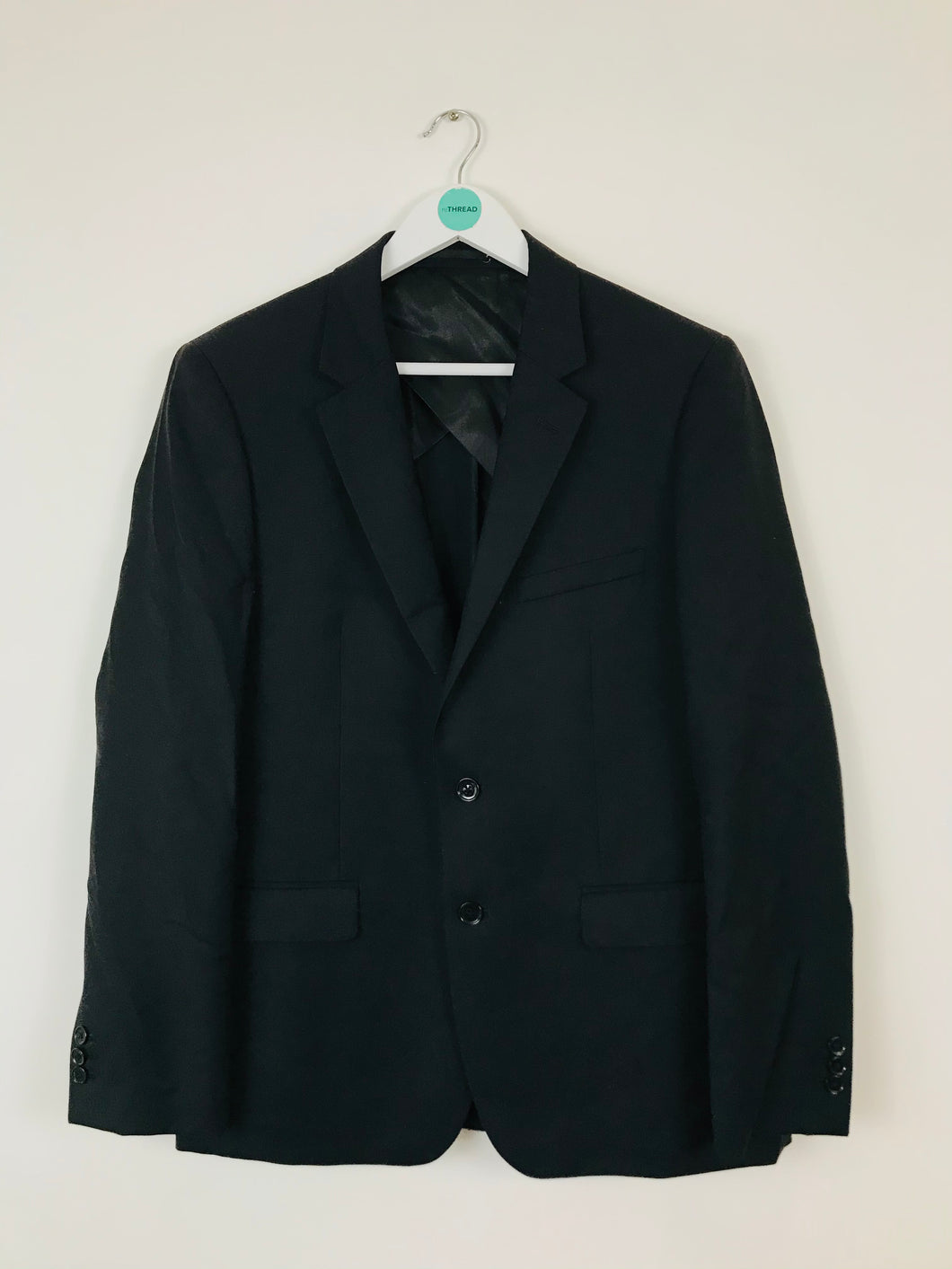 Reiss Men’s Wool Suit Jacket Blazer | UK40 | Black