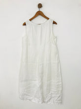Load image into Gallery viewer, Stella Carakasi Women&#39;s Linen Sleeveless Midi A-Line Dress | M UK12 | White
